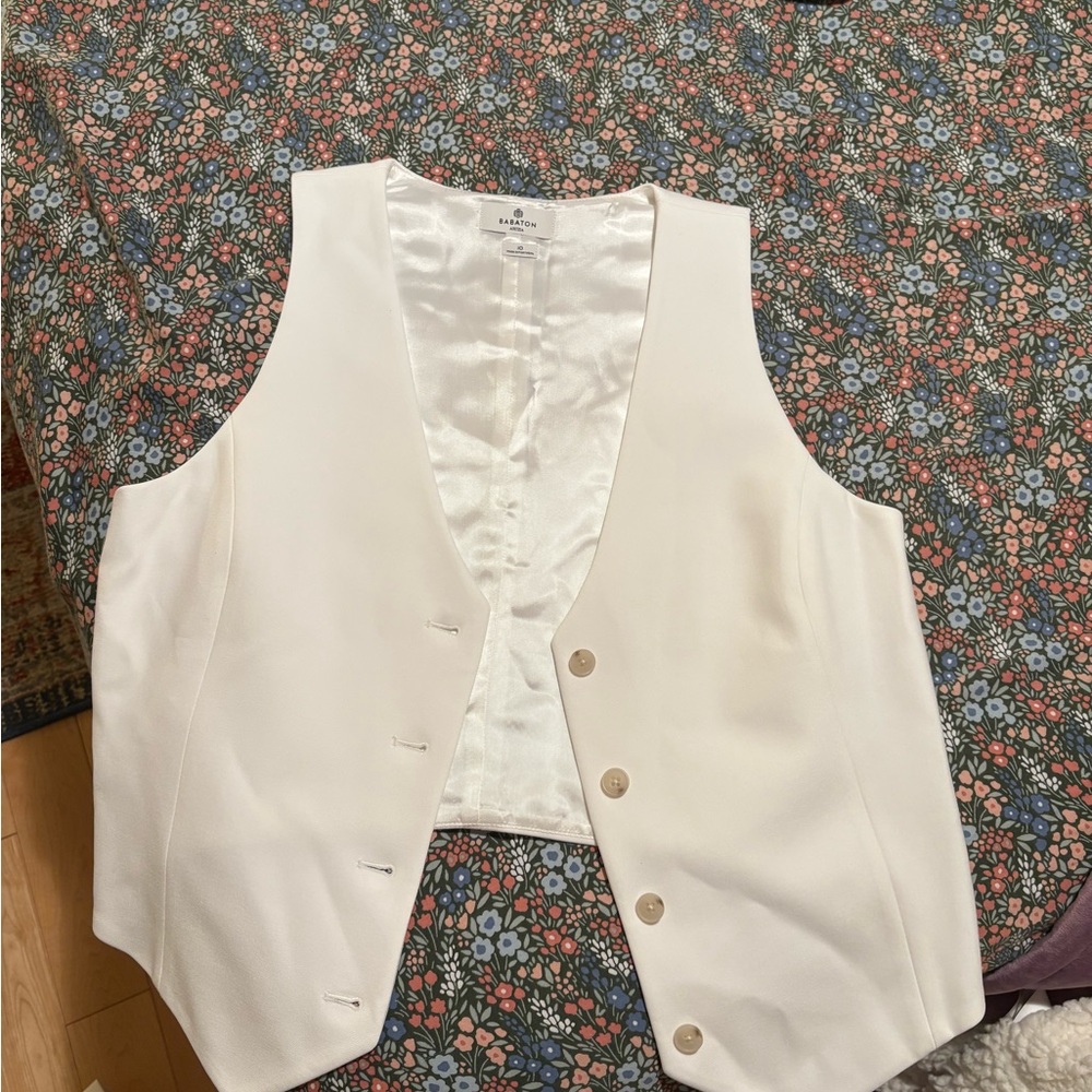 Babaton Ivory Button-Up Vest